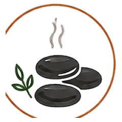 Hot stone icon